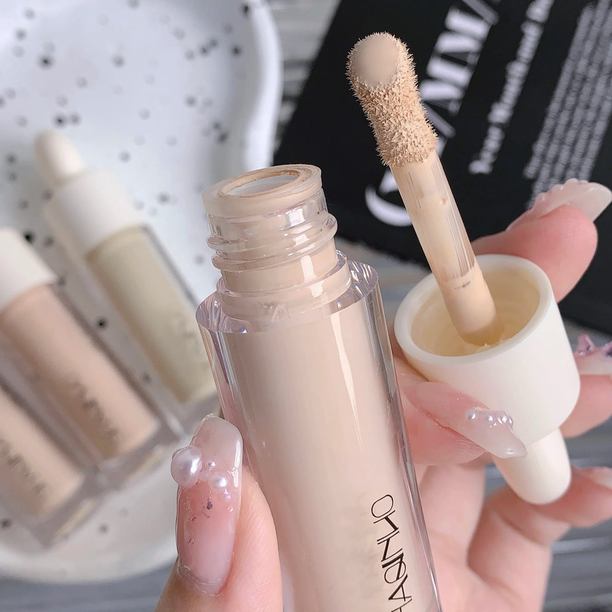 3 Colors Silky Concealer Cover Acne Marks Spots Dark Eye Circles Face Brightening Skin Whitening Concealer