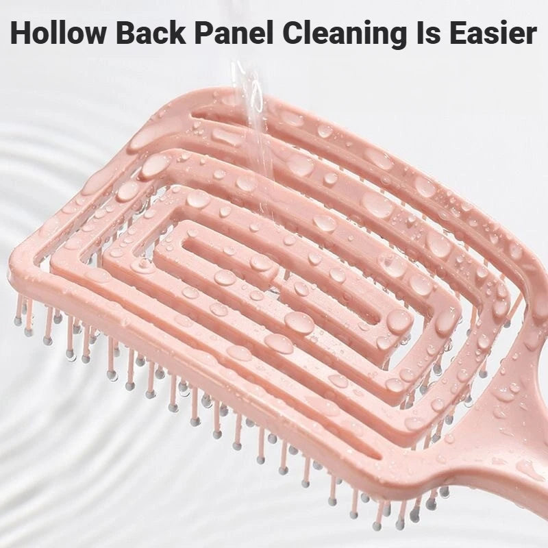 Women Salon Detangling Hair Brush Anti Static Scalp Exfoliating Massage Comb Wet Hair Styling Hairdressing Tool 1pc