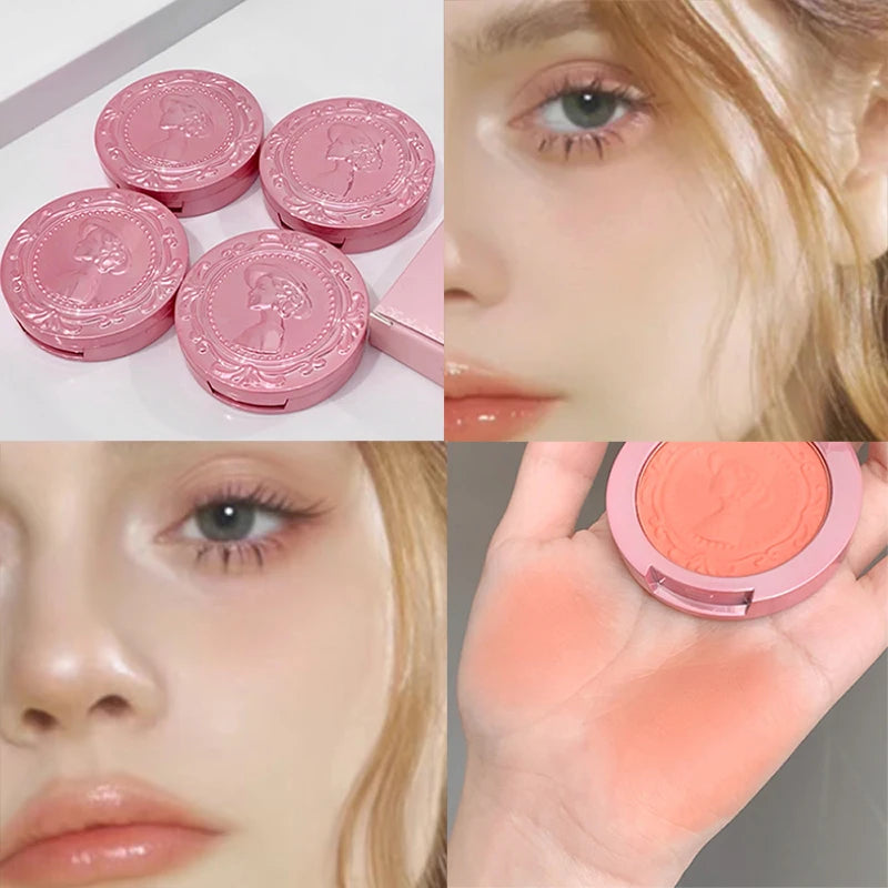 Three dimensional relief mist Color blush natural tender delicate hold makeup low saturation female blush cream
