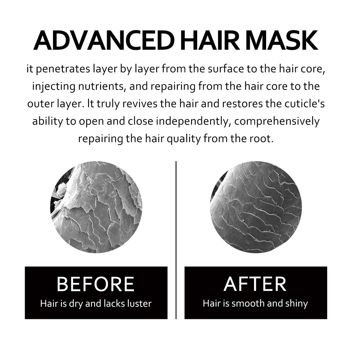 Keratin Hair Care Cream 8 Seconds Hair Mask Improves Frizzy Tangled Hair Prevents Hair Breakage and Splitting Hair Care Product