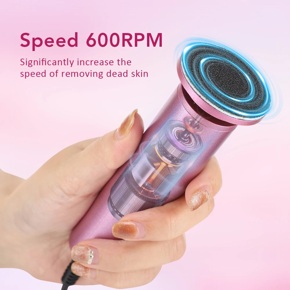 Electric Foot Callus Remover Foot Care File Heels Dead Skin Pedicure Tool Electronic Foot Grinder and Replacement Sandpaper