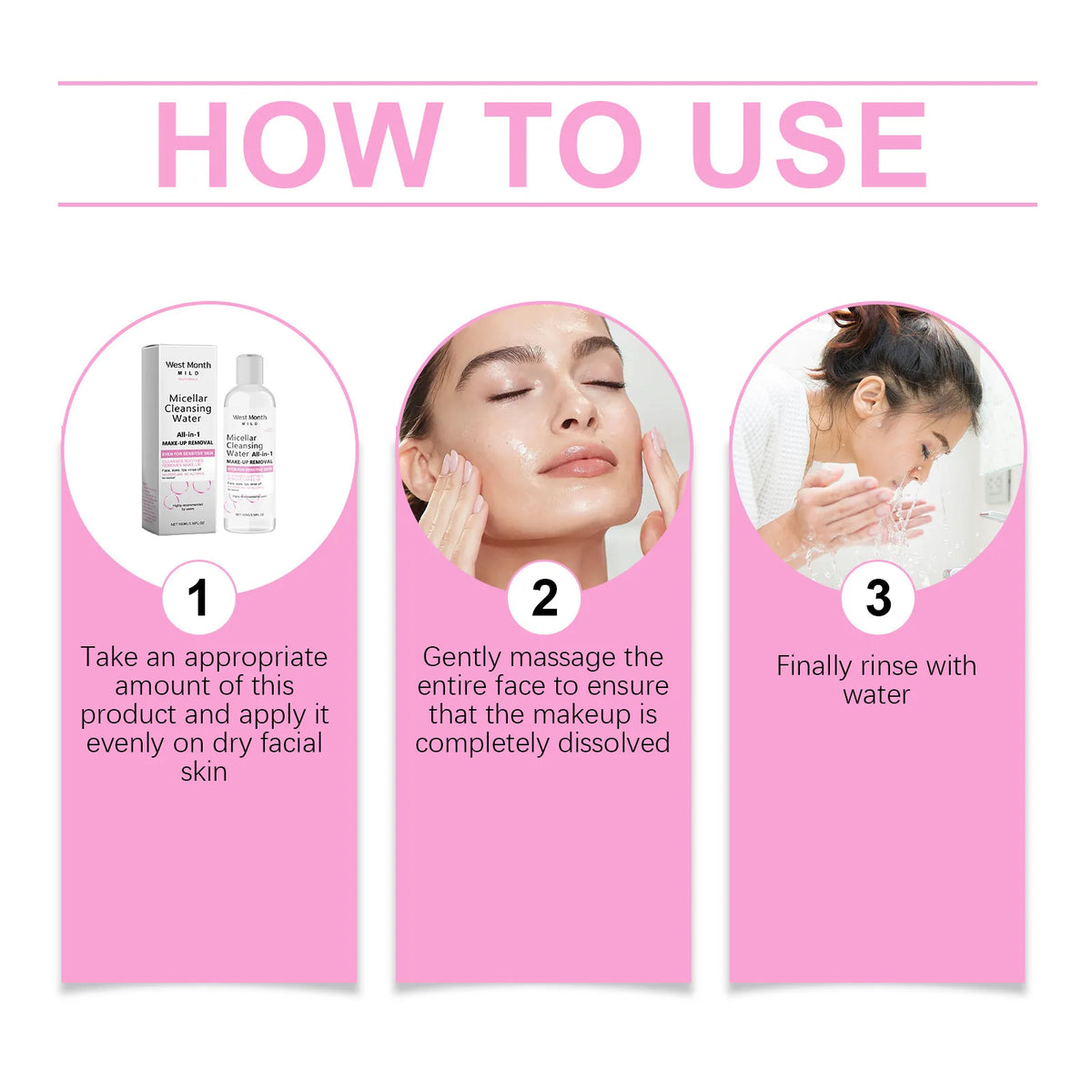 Micellar Water Deep Makeup Remover Cleaning Pores Soft Hydrating Refresh Moisturizing Eyes Lips Facial Cleanser Liquid Skin Care