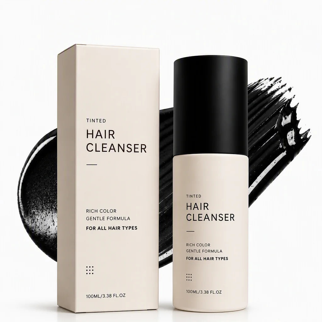 3 In 1 Semi‑Permanent Hair Color Shampoo,Long Lasting Home Hair Coloring Mess‑Free Gray Hair Solution Mild Botanical Dye Shampoo