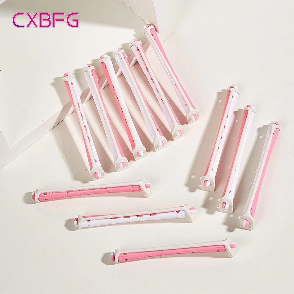 12pcs Heatless Hair Curler No Heat Hair Rollers Soft Curling Rod Pull Core Lazy Curls Flexi Rods Wave Formers Hair Styling Tools