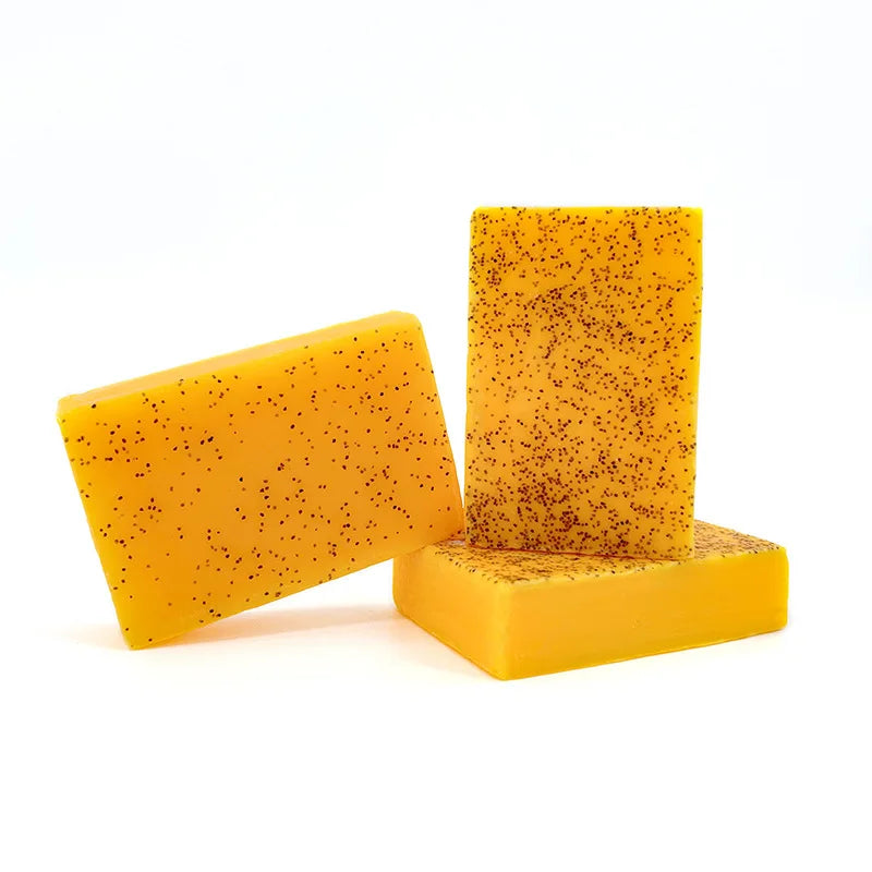 RDQCTQ 1pcs Turmeric Natural Bar Soap, Lemon Kojic Acid Soap, Shower and Facial Soap -No Harsh Ingredients 100g