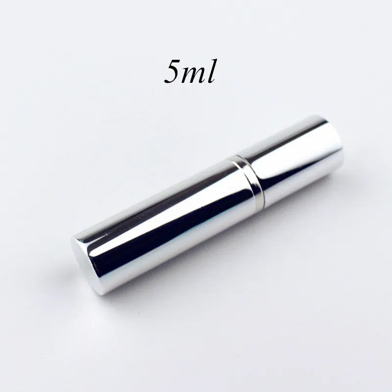 1PC 5ml 10ml Portable Mini Perfume Glass Bottle Travel Aluminum Spray Atomizer Empty Metal Parfume Atomiser Sprayer