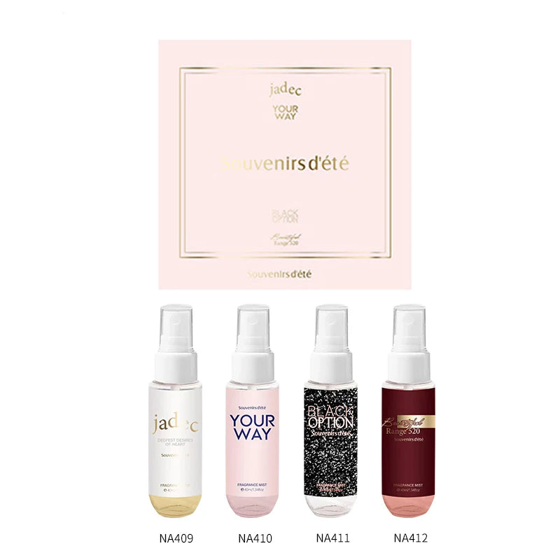 4pcs Pink Women's Body Perfume, Fresh Floral Fragrance Spray, Lasting Fragrance, Alcohol Free, Ideal Gift for Women