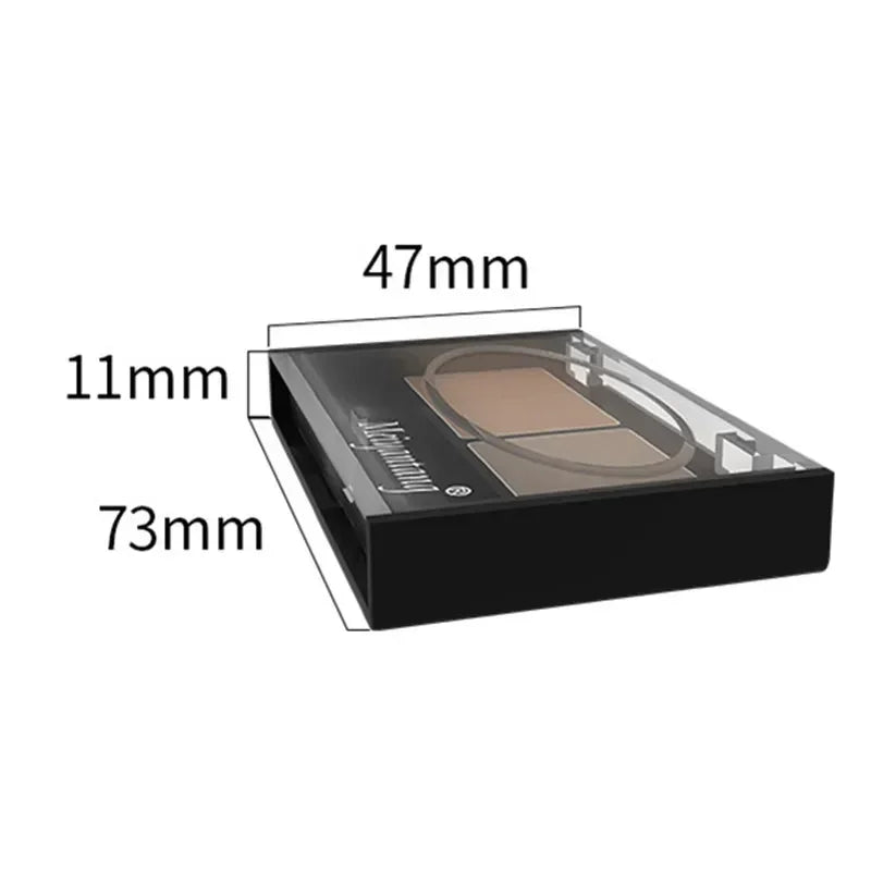 Professional Brand Eyeshadow Makeup 2 Color Waterproof Eyebrow Powder Eye Shadow Eye Brow Palette + Brush Eyebrow Enhancer