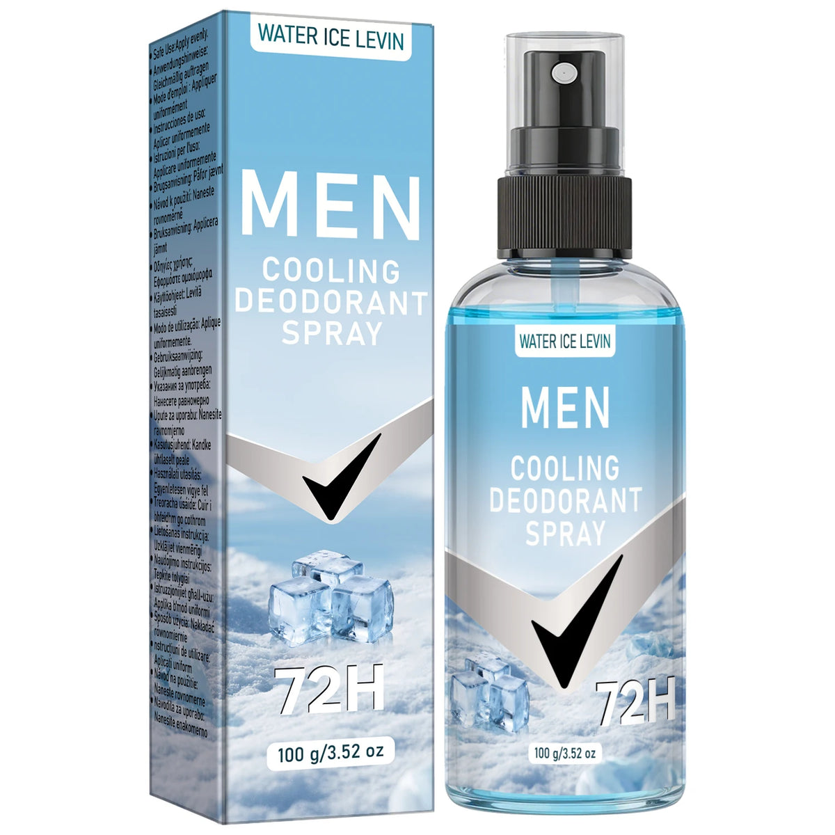 Male Refreshing Cooling Deodorant Spray with Niacinamide, Comfortable Underarm Skin Care