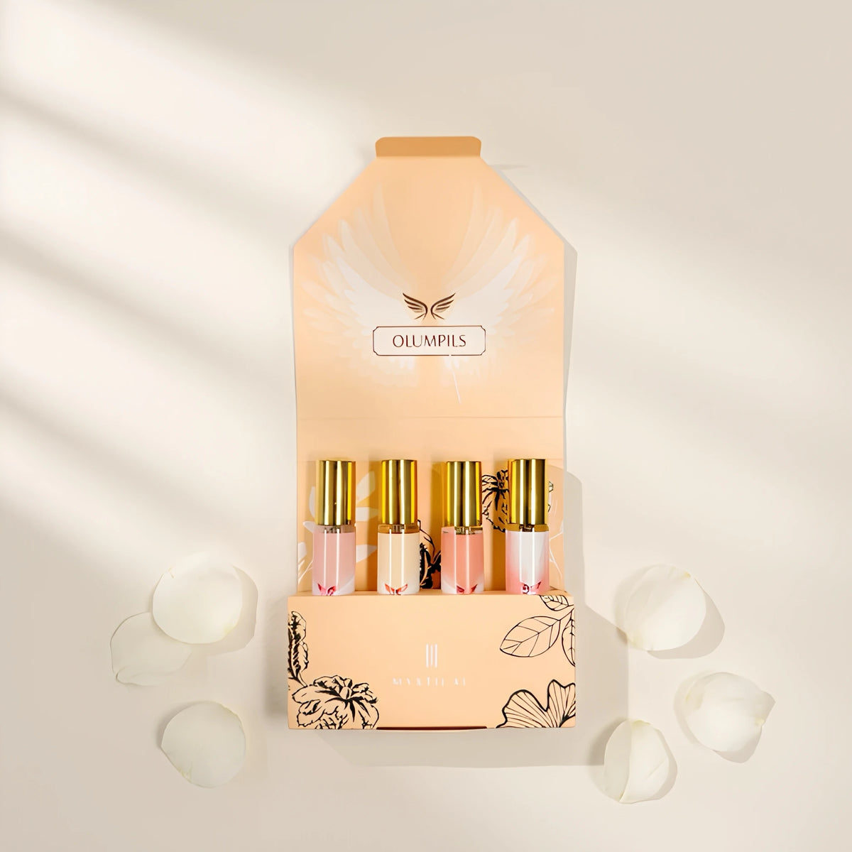 MYSTICAL Eternal Aura 4pcs Women's Perfume Set, Long Lasting EDP Fragrance Discovery Kit for Romantic Dates, Office & Self-Care, Creamy Vanilla, Elegant Rose & Gourmand Scents, 0.68oz X 4 Travel Sampler, Luxury Beauty Gift Se