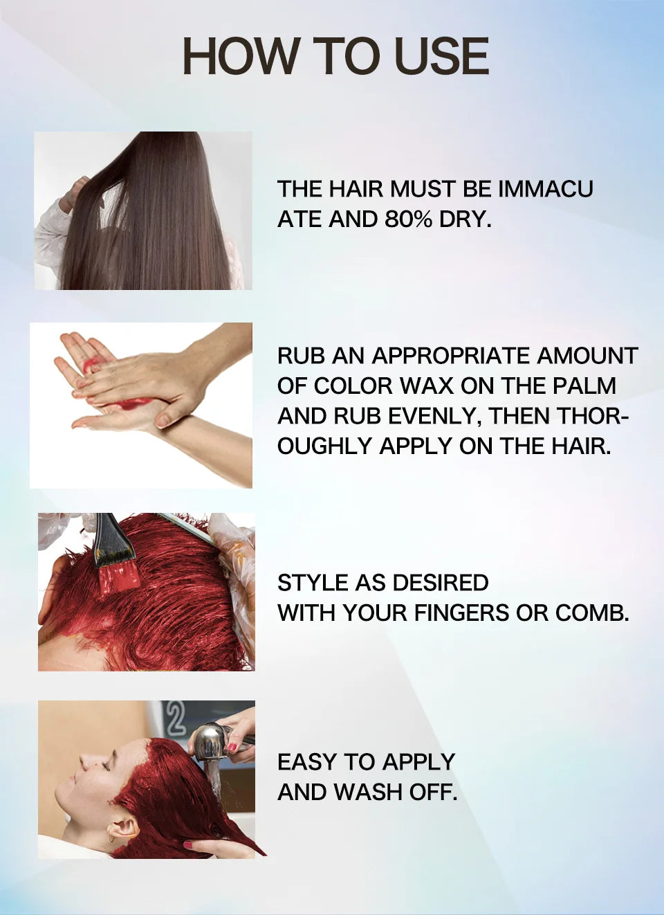 SEVICH 120g Hair Colour Wax Easy To Wash DIY Hairs Dyed Mud Dye for Eyebrow Beards Coloring Styling Temporary Hair Colour Cream