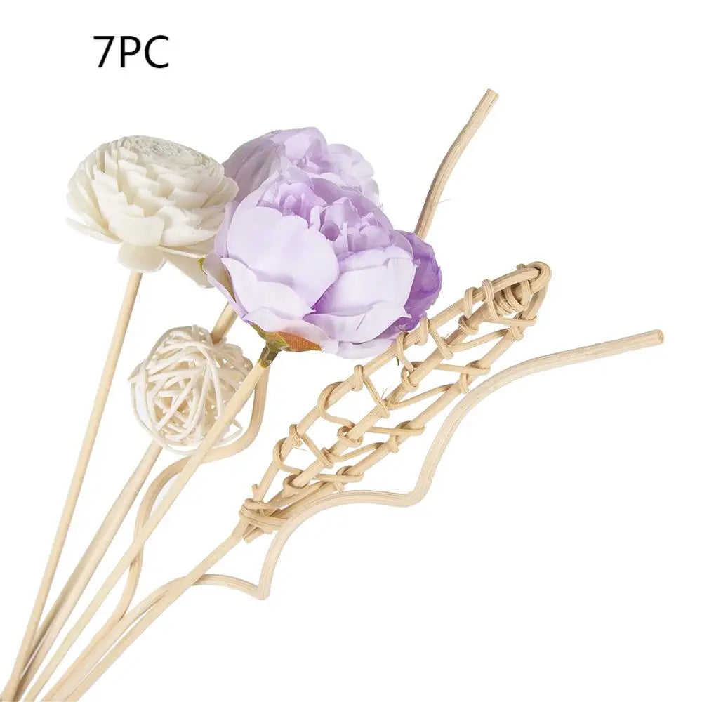 Chrysanthemum Reed Diffuser Sets Artificial Plant Fireless Aroma Vine Combination Desktop Decor Home Fragrance Products