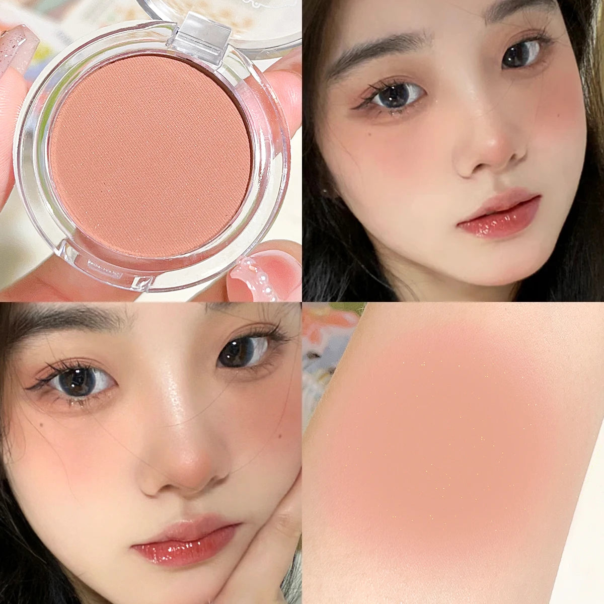 HISYI monochrome blush whitening matte cosmetics vitality girl nude makeup natural smudge monochrome blush plate