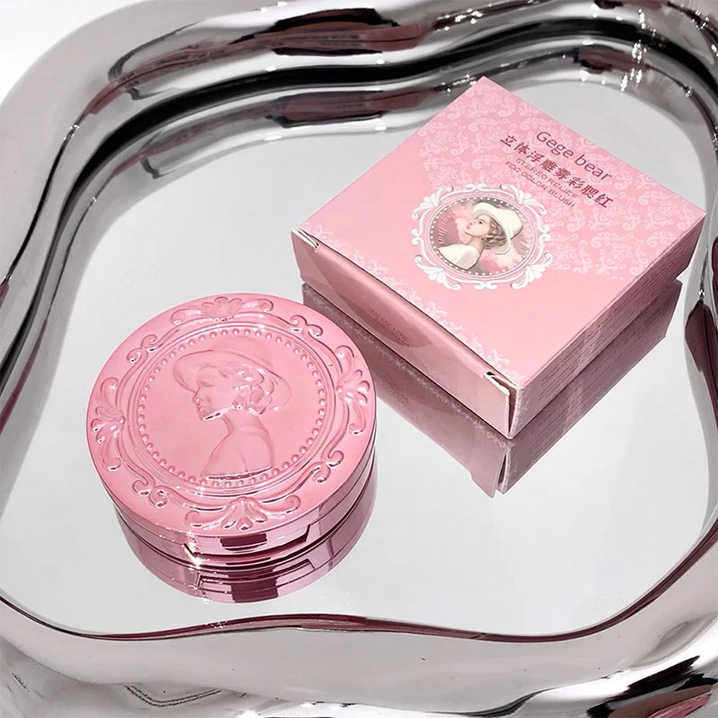 Three dimensional relief mist Color blush natural tender delicate hold makeup low saturation female blush cream