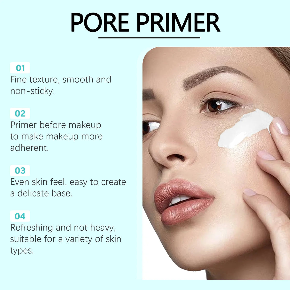 Hoygi Pore Primer Long Lasting Makeup Absorb Excess Oil Fine Texture Refresh Moisturizing Gentle Formula Smoothing Face Primer