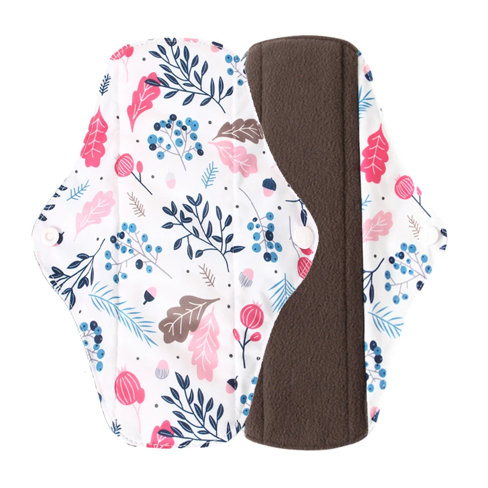 Reusable Organic Cotton Menstrual Pads Sanitary Napkins Washable Menstrual Sanitary Pad Women Cloth Menstrual Pad Period Pads
