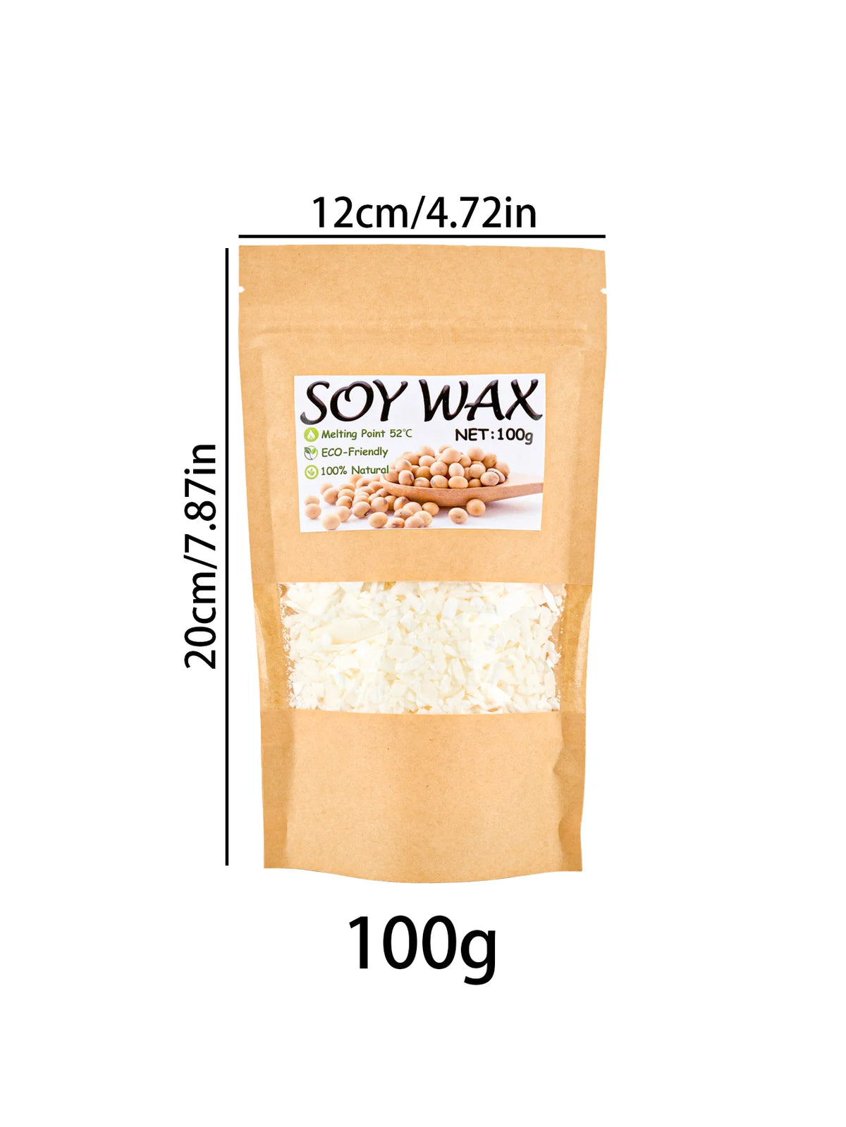 100g-1000g Natural Soy Wax DIY Handmade Candles Crafts Making Supplies 100% Additive-Free Wax Flakes Scented Candle Raw Material