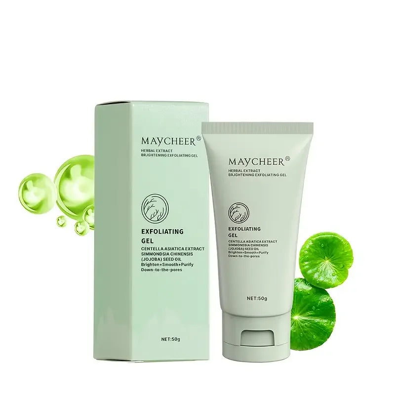 Herbal Extract Exfoliating Gel, Cleansing Scrub Gel, Facial Deep Cleansing Pores and Exfoliation, Moisturizing Skin Care Product