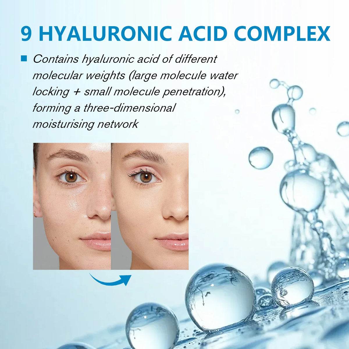 Hyaluronic Acid 9 Cream Complex Vitamin B5 Deep Hydration Anti-Aging Soothes Irritation Accelerates Healing Barrier Repair Care