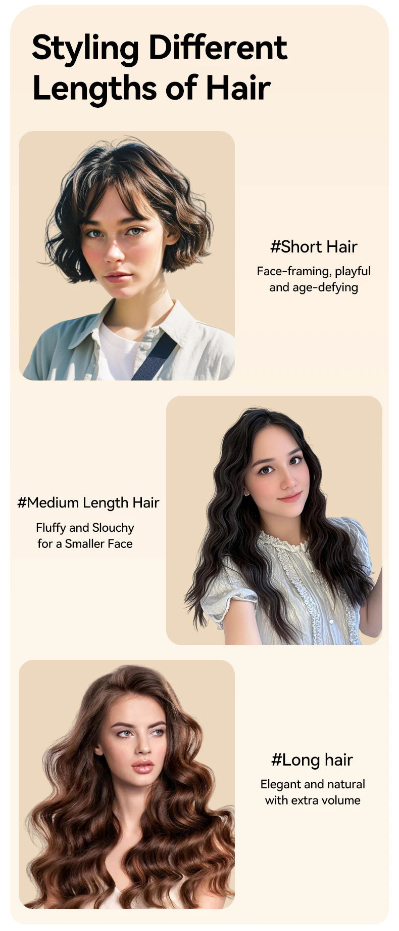 Electric Hair Curler 40mm Large Wave Styling Ceramic Hair Long Lasting Curling Iron Styling Tool Curling Wand Hair Waver