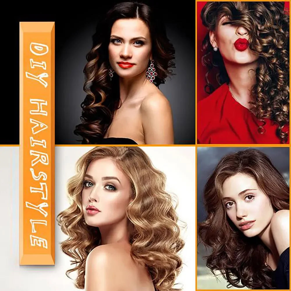 10pcs Flexible Hair Curling Rod Soft  Heatess Hair Curler Makers Foam Bendy Twist Curls Flexi No Heat Rollers Styling Tools