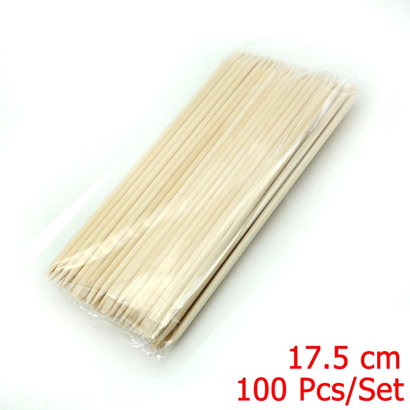 4 different sizes Orange Wood Sticks for Cuticle Pusher Cuticle Remove Tool forks for nails Manicures Tools 10/30/50/100Pcs/Set
