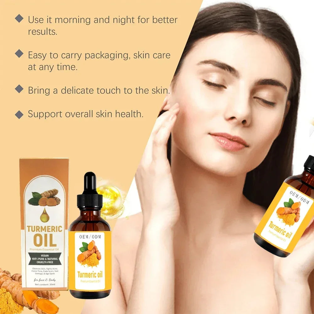 1PC Turmeric Serum for Dark Spots Corrector Serum for Face & Body, Anti Aging Facial Serum for Women Men, Reduces Hyperpigmentat