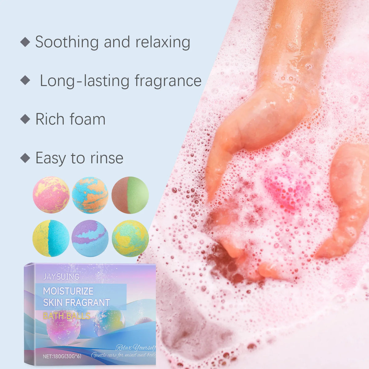 Bath Salt Lasting Fragrance Aromatherapy Floral Scent Exfoliating Moisture Body Wash Cleansing Spa Salt Ball Bubble Salts Shower