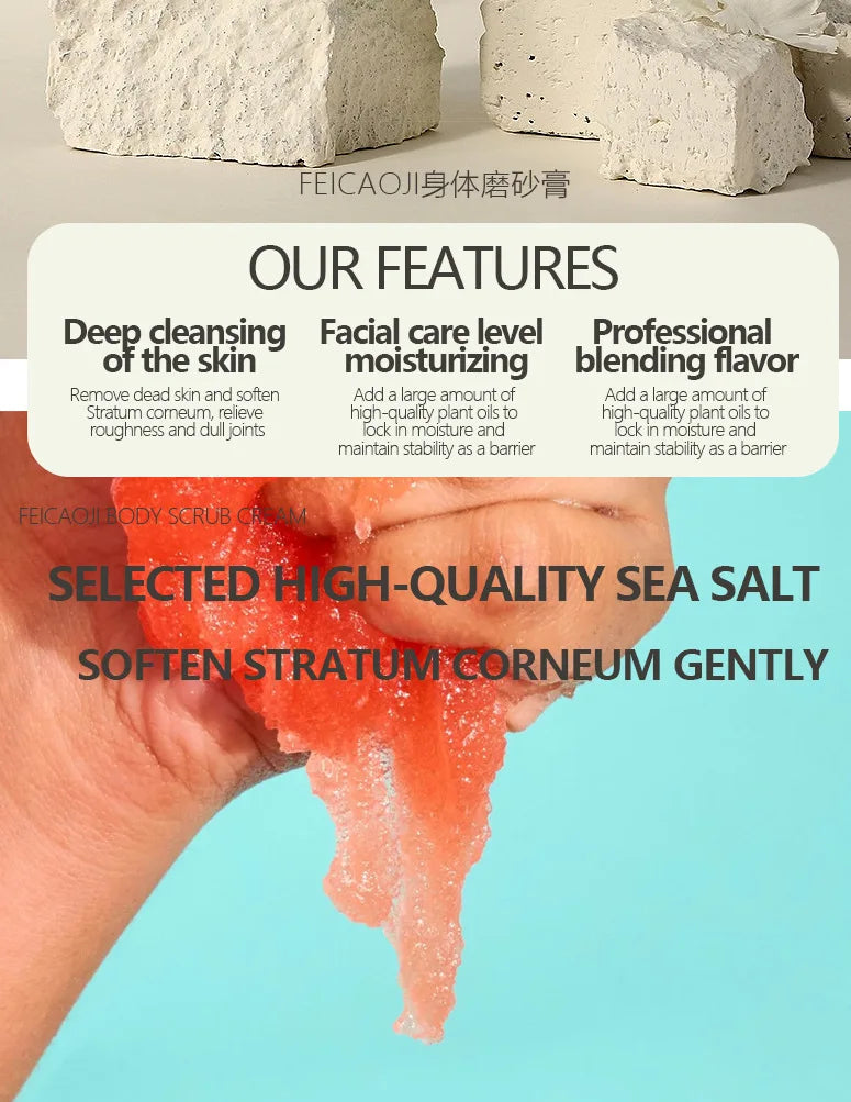 Shea Sugar Body Scrub Coconut Watermelon Rose Alpha Arbutin Hydrating And Exfoliating Scrub for Nourishing Includes Loofah Tool
