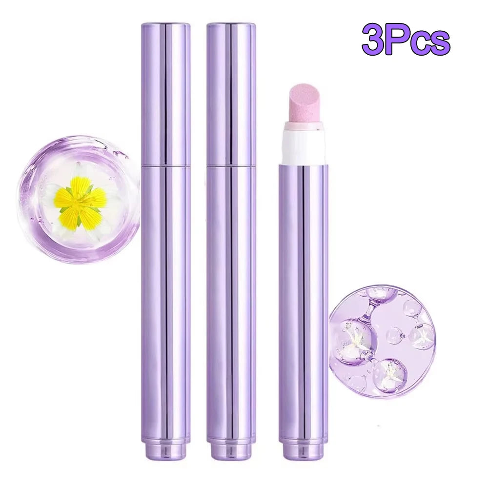 3Pcs 3-In-1 Nail Care Essentical Oil Pen Remover Dead Skin Burrs Nail Cuticle Pusher Strengthen Repair Damaged Nail Essent Oils