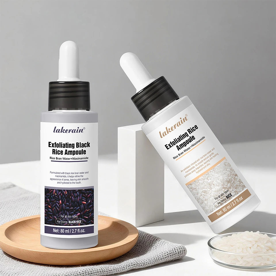 White Black Rice Peeling Essence Exfoliating Moisturizing Exfoliating Hydrating Serum Moisturizing Rice Toner Gentle Skin Care