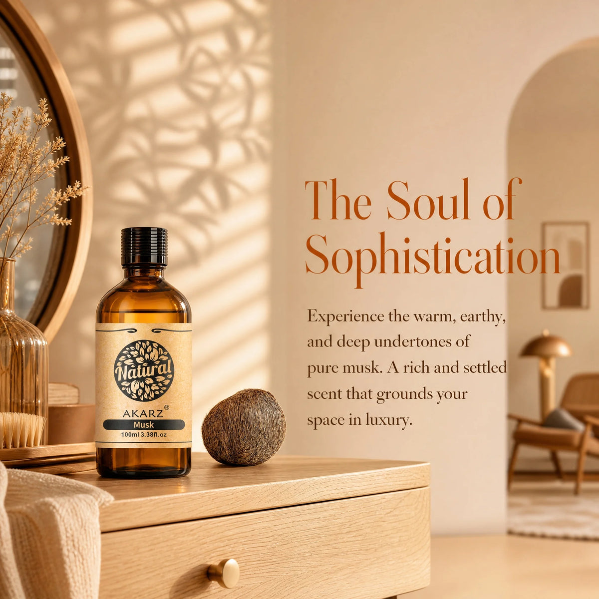 AKARZ Musk Essential Oil Natural Aromatherapy Relieve The Nerve Balance Mood body face care Musk Oil
