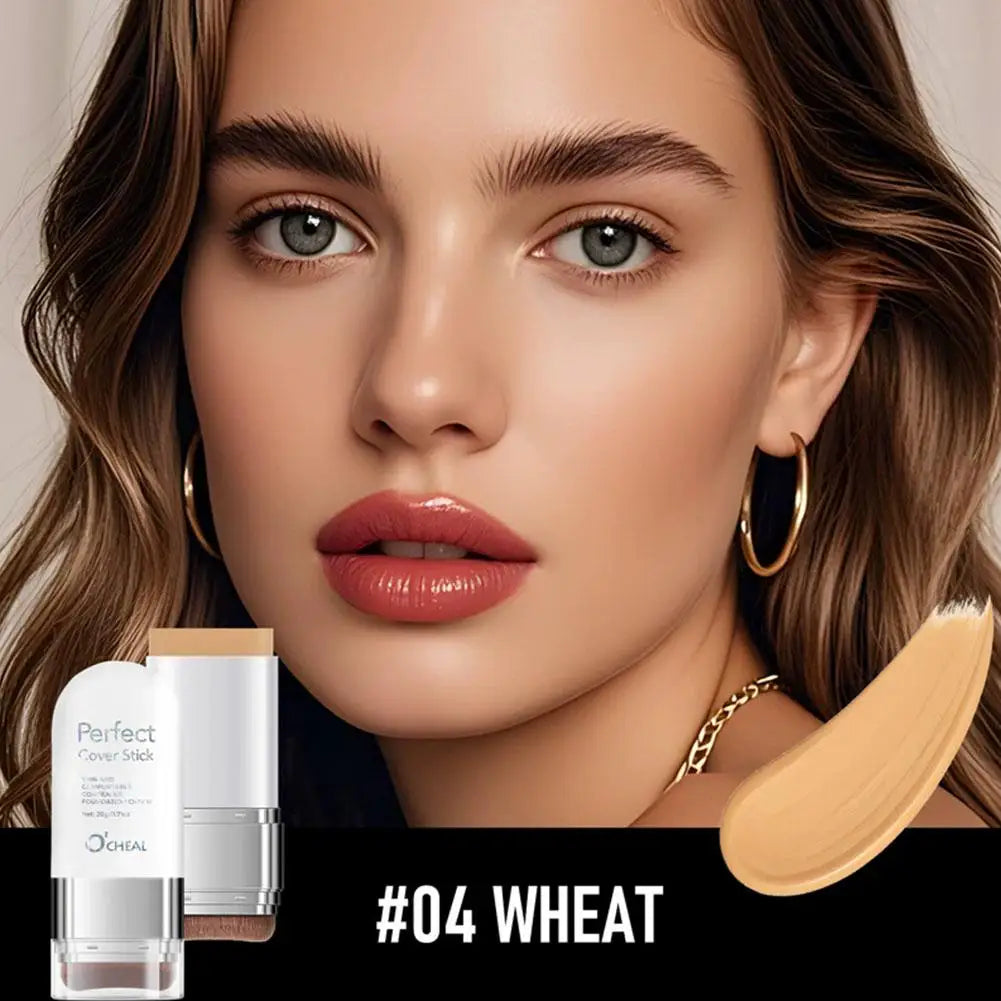 Upgrade O'CHEAL Perfect Cover Stick Thin And Comfortable Concealer Foundation Cream Stick Instant Natural Waterproof