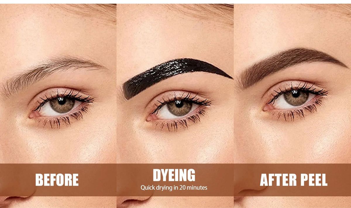 5 Colors Peel Off Eyebrow Gel Semi Permanent Brow Tint Waterproof Lasting Tattoo Peel Off Eyebrow Gel Tint Natural Brows Makeup