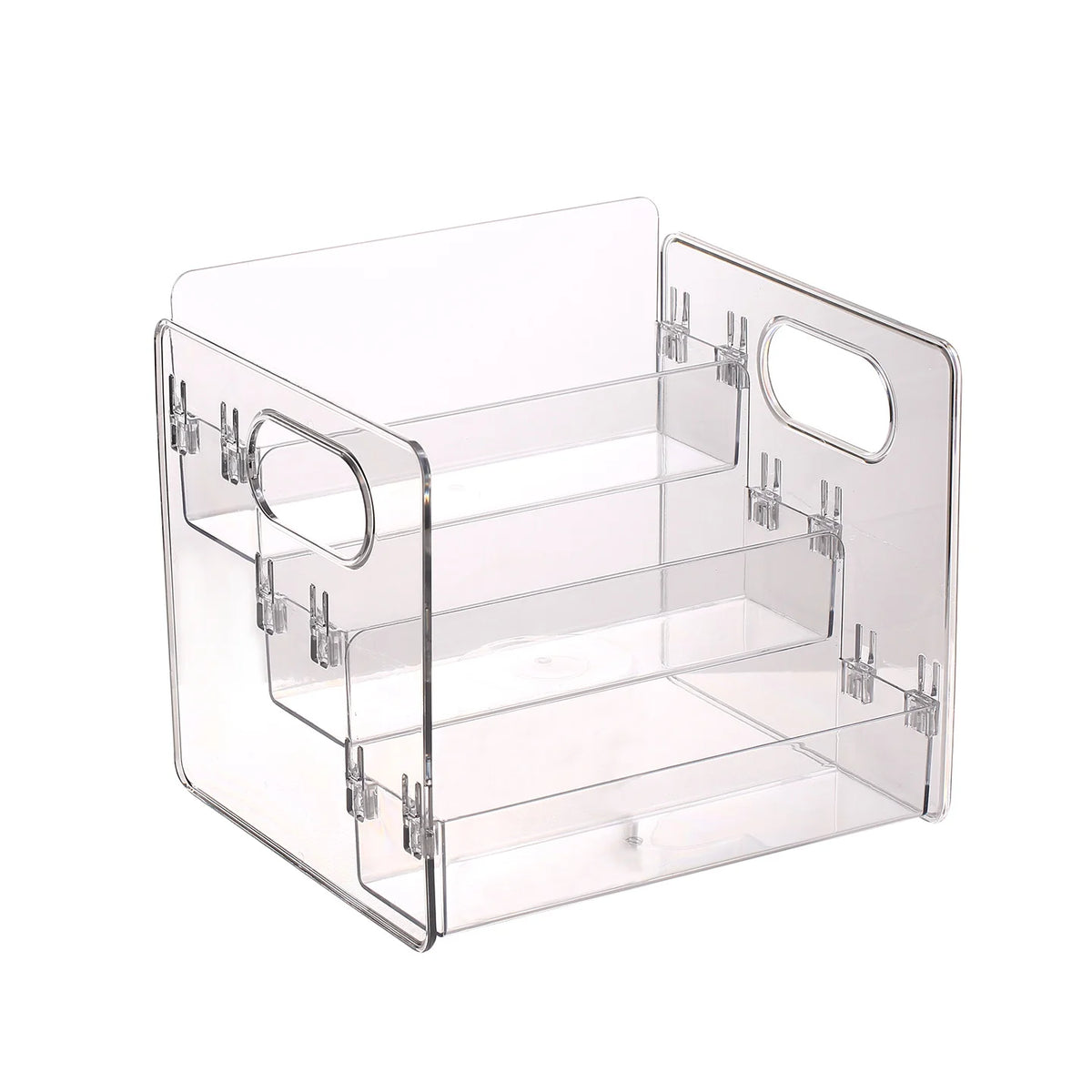 HOMEFISH Transparent Portable Compartment Cosmetic Storage Box Desktop Dresser Large Capacity Skin Care Perfume Display Rack