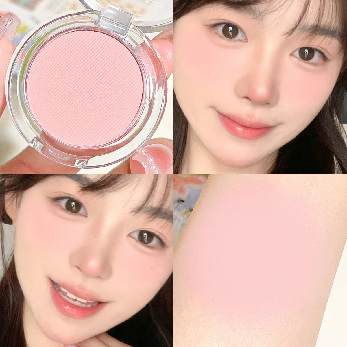 HISYI monochrome blush whitening matte cosmetics vitality girl nude makeup natural smudge monochrome blush plate