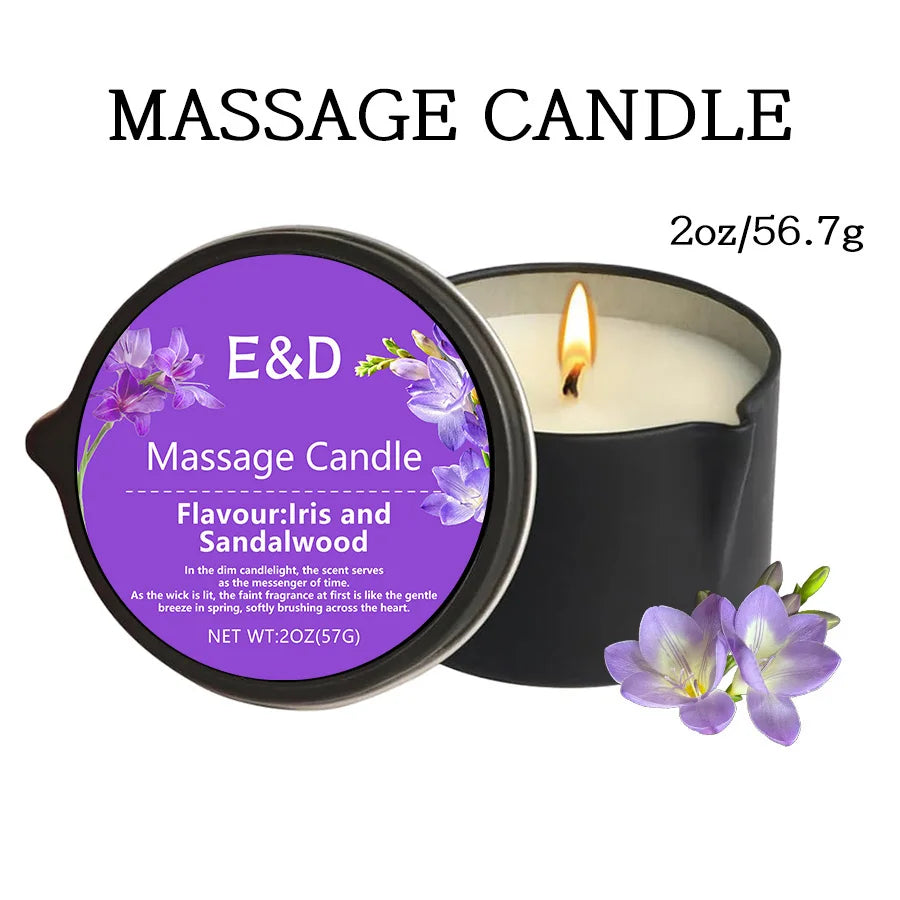 Massage Oil Candle, for Stress Relief and Skin Moisturizing, Scented Candles Aromatherapy SM Product Spa Essentials, Luxury Cand