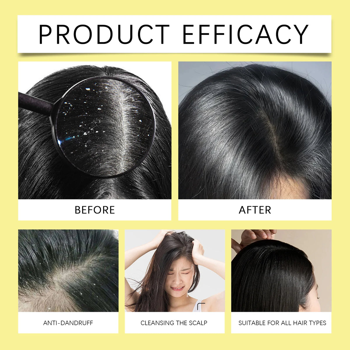 EELHOE Sulfur Shampoo Strengthen Roots Oil Control Fluffy Hair Moisturizing Mild Formula Itch Deeply Clean The Scalp 227g