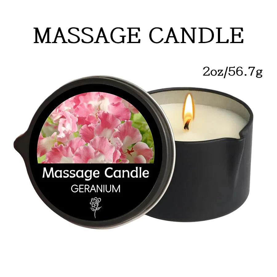 1PC Massage Oil Candles，Luxury Aromatherapy Candles，for Stress Relief and Skin Moisturizing，SM Product Scented Candle Body Oil