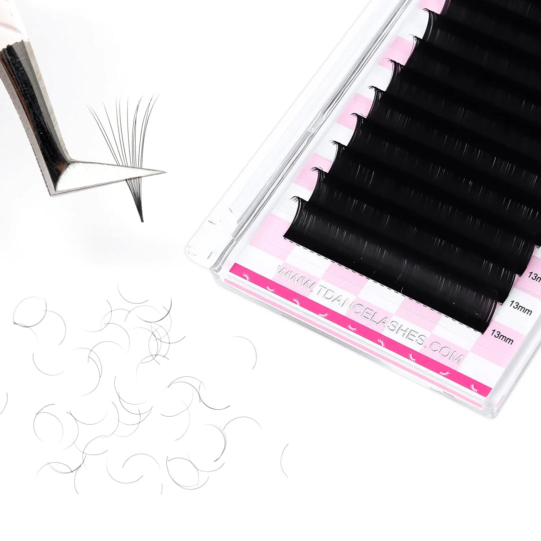 TDANCE Cashmere Lash Extensions Super Matte Black Classic Lash Extensions Individual Volume Lash for Professional Mink Lashes