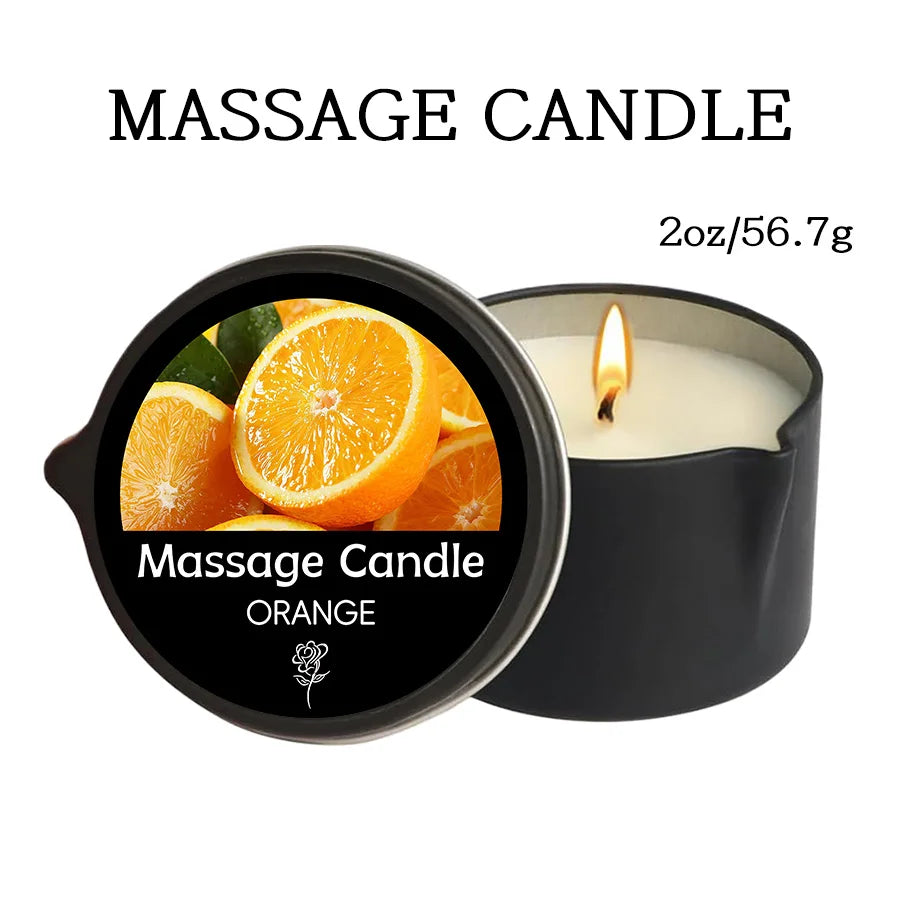 Massage Oil Candle, for Stress Relief and Skin Moisturizing, Scented Candles Aromatherapy SM Product Spa Essentials, Luxury Cand