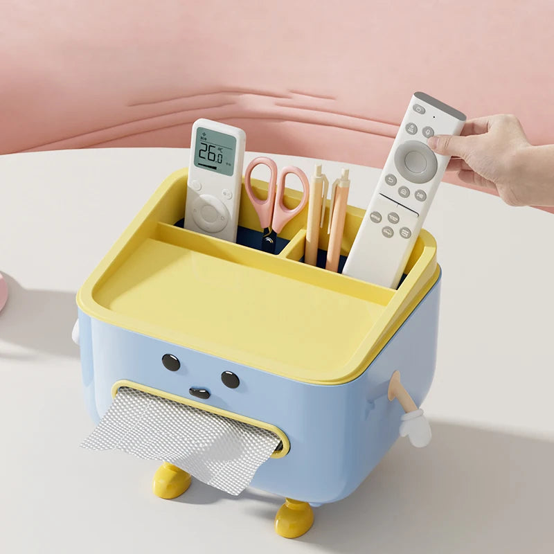 1pc Multifunctional Desktop Storage Box, Cosmetic Organisation Shelf Countertop Storage and Display Box (with Sticker)