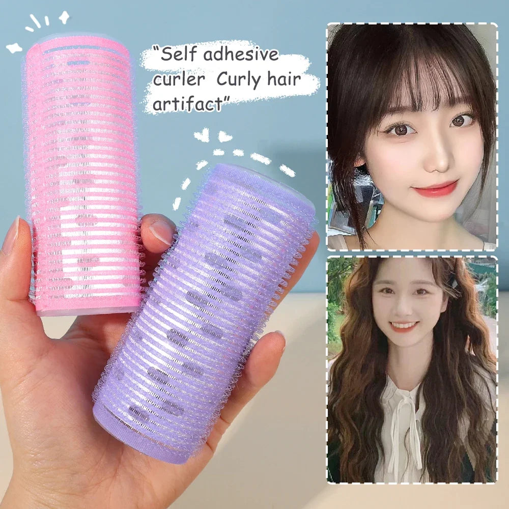 Self-Adhesive Hair Rollers Portable Lazy DIY Magic Styling Tools Home Use Pink Hair Roller Bang Beauty Braiders Hairdressing