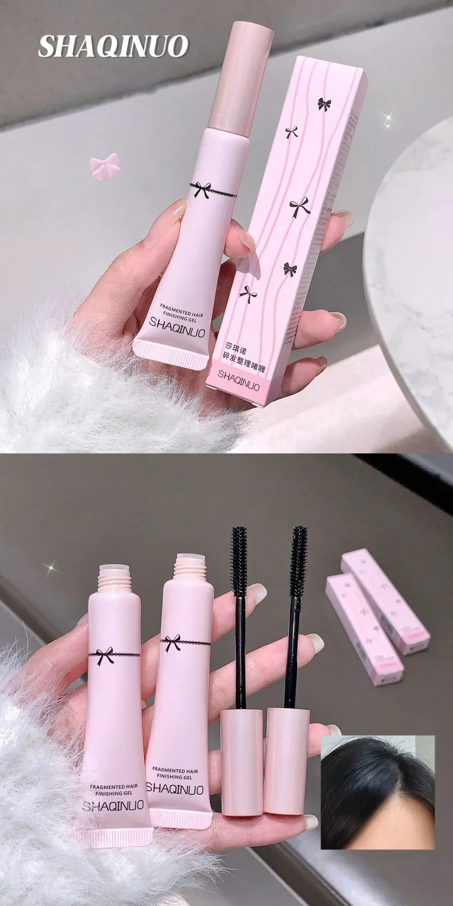 15g Broken Hair Wax Stick Hair Styling Gel Cream Big Brush Fixed Shaping Refreshing Not Greasy Hair Finishing Cream Mascara