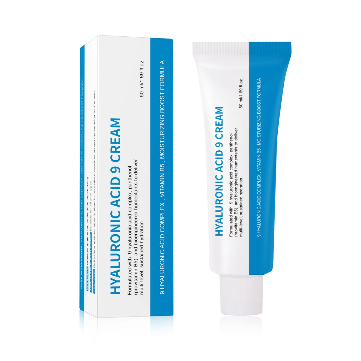 Hyaluronic Acid 9 Cream Complex Vitamin B5 Deep Hydration Anti-Aging Soothes Irritation Accelerates Healing Barrier Repair Care