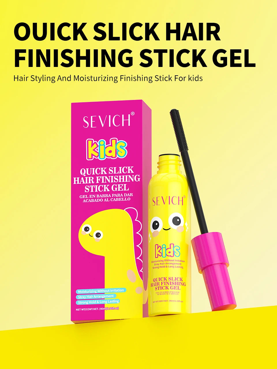SEVICH Kids Hair Styling Gel Children Broken Hair Arrangement Cream Anti-frizz Braiding Gel Hair Wax Stick Hair Finishing Care
