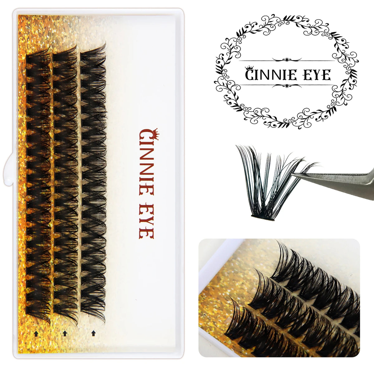 60D Bundles Fluffy Eyelash Volume Eyelash Extension DIY 80D Individual Cluster Lashes Bunches Natural Lash Fox Eye Self Fanning