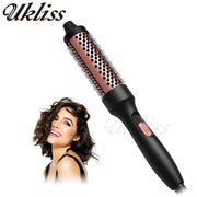 Curling Thermal Brush Double PTC Heated Curling Iron Brush Anti-Scald Round Brush 32mm Hair Curler Hot Volumizing Brush Styler