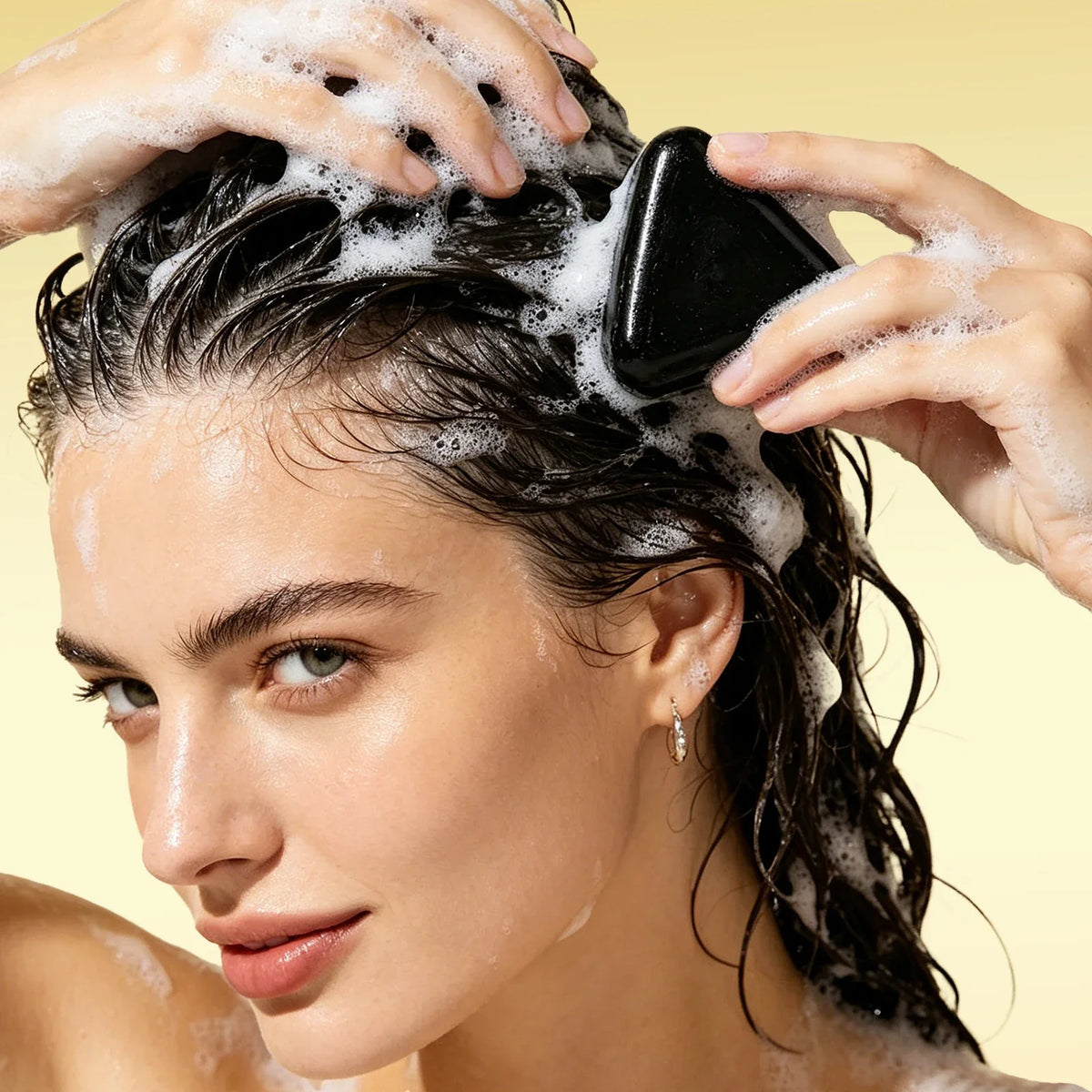Herbal Ginger & Ginseng Shampoo Bar 80g - 7-in-1 Care for Hair Health, Oil Control, Dandruff & Scalp Balance Daily.