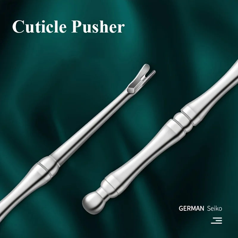Premium Cuticle Remover Tool: Surgical Grade Stainless Steel Nail Art Manicure Scraper for Dead Skin & Nail Cleaning